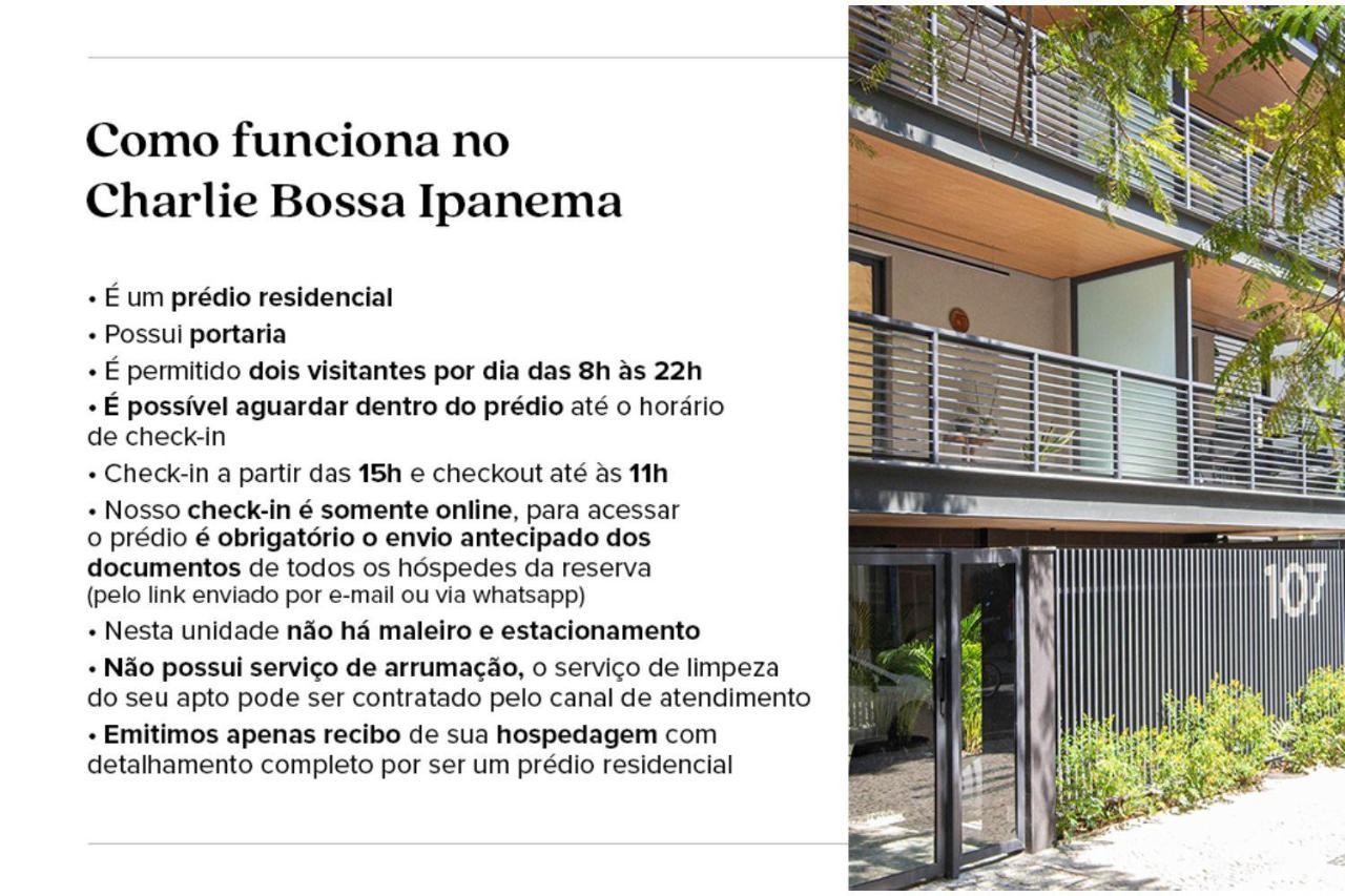 Charlie Bossa Ipanema Lejlighed Rio de Janeiro Eksteriør billede